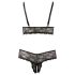 Cottelli Plus Size - conjunto lingerie rendado - preto - XXL