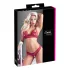Cottelli - conjunto de lingerie rendado - sutiã e calcinha - vermelho