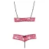 Cottelli - conjunto de lingerie rendado - sutiã e calcinha - vermelho