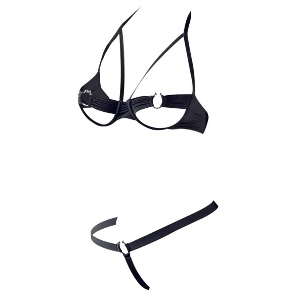 Cottelli - conjunto lingerie aro metálico - preto