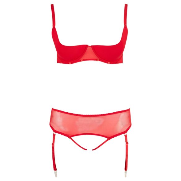 Cottelli Plus Size - lingerie dupla versátil - tamanho grande - vermelho - 90D/XL