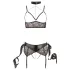 Cottelli Bondage - conjunto lingerie rendado - 5 peças