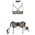 Cottelli Bondage - conjunto lingerie rendado - 5 peças - M