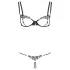 Cottelli - conjunto de lingerie bordado brilhante - preto - M