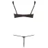 Cottelli - conjunto de lingerie bordado brilhante - preto - M