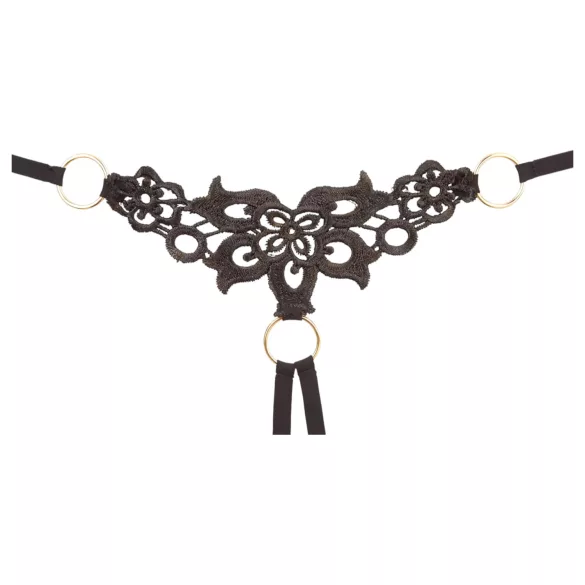 Cottelli - conjunto de lingerie bordado brilhante - preto - L