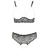 Cottelli Plus Size - conjunto de lingerie com pérolas - preto - XL
