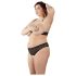 Cottelli Plus Size - conjunto de lingerie com pérolas - preto - 3XL