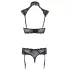 Cottelli - conjunto de sutiã rendado com gola (preto) - 80B/M