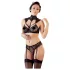 Cottelli - conjunto de sutiã rendado com gola (preto) - 85B/L