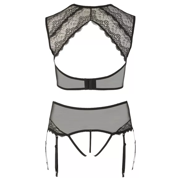 Cottelli Plus Size - conjunto lingerie plus size strass renda preto