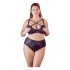 Cottelli Plus Size - sutiã e calcinha com alças cruzadas (preto) - 85E/L