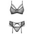 Obsessive - lingerie set com strass - preto - L/XL