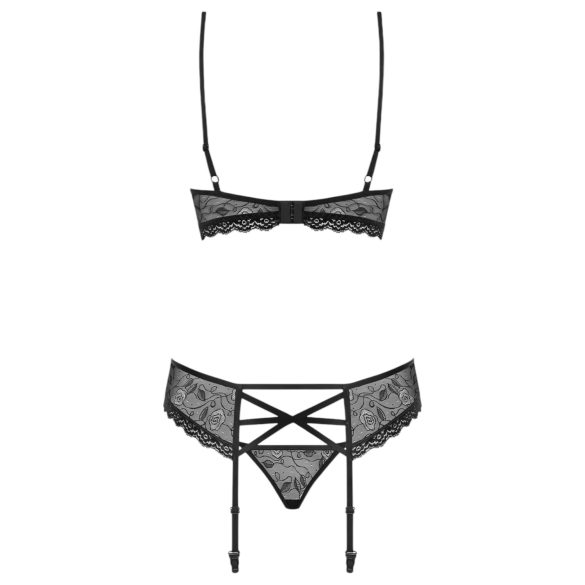 Obsessive - lingerie set com strass - preto - L/XL