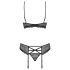 Obsessive - lingerie set com strass - preto - L/XL