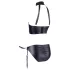 Cottelli Bondage - conjunto lingerie brilho com algemas - preto - L
