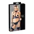Cottelli Bondage - conjunto lingerie brilho com algemas - preto - XL