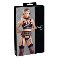   Cottelli Bondage - conjunto lingerie com algemas - renda preta - M