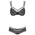 Obsessive - conjunto lingerie renda floral - preto