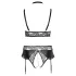 Cottelli Curves - conjunto lingerie brilho - preto
