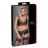 Cottelli Curves - conjunto lingerie brilho - preto - 3XL