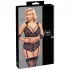 Cottelli Bondage Plus Size - conjunto de sutiã rendado (preto)