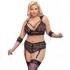 Cottelli Bondage Plus Size - conjunto de sutiã rendado (preto)