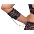 Cottelli Bondage Plus Size - conjunto de sutiã rendado (preto) - 3XL