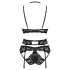 Obsessive Alessya - conjunto de lingerie rendada (preto)