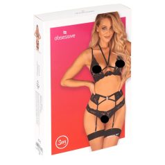   Obsessive Alessya - conjunto de lingerie rendada (preto) - M/L