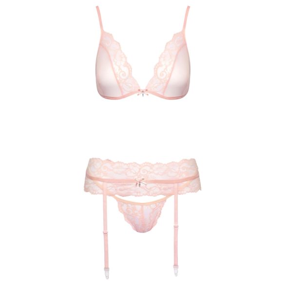Kissable - conjunto de lingerie de renda - rosa