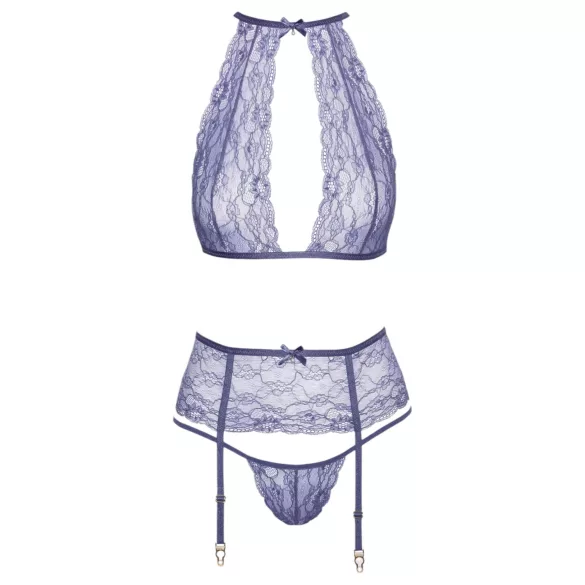 Kissable - conjunto lingerie rendada - lilás