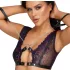 Cottelli Bondage - conjunto de lingerie e algemas (preto-roxo) - L