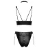 Cottelli Bondage - conjunto de sutiã brilhante com algemas (preto) - M