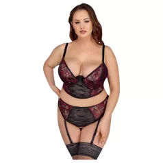   Cottelli Plus Size - conjunto de soutien ajustável (vermelho)