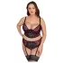 Cottelli Plus Size - conjunto de soutien ajustável (vermelho) - 90C/XL