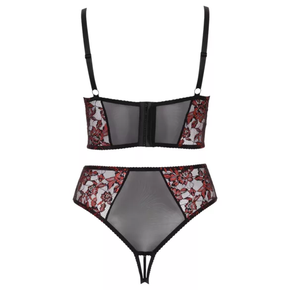 Cottelli Plus Size - conjunto de soutien ajustável (vermelho) - 90C/XL