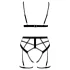 Cottelli - conjunto harness corporal 2 peças - preto - L