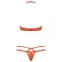 Obsessive - Conjunto de lingerie com sutiã rendado com tiras - vermelho