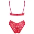 Obsessive Atenica - conjunto de lingerie com alças cruzadas (vermelho) - M/L