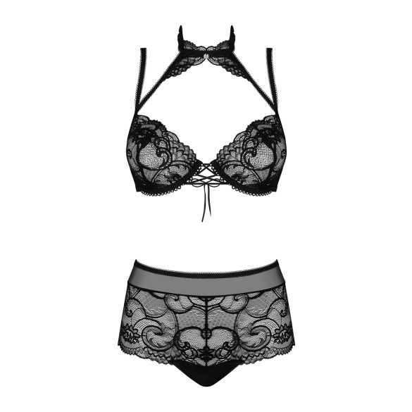 Obsessive Elizenes - conjunto estampado, transparente (preto) - L/XL