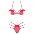 Obsessive Giftella - conjunto de lingerie com laço - vermelho