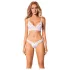 Obsessive - conjunto lingerie rendado - soutien e calcinha - branco - M/L