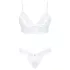 Obsessive - conjunto lingerie rendado - soutien e calcinha - branco - M/L