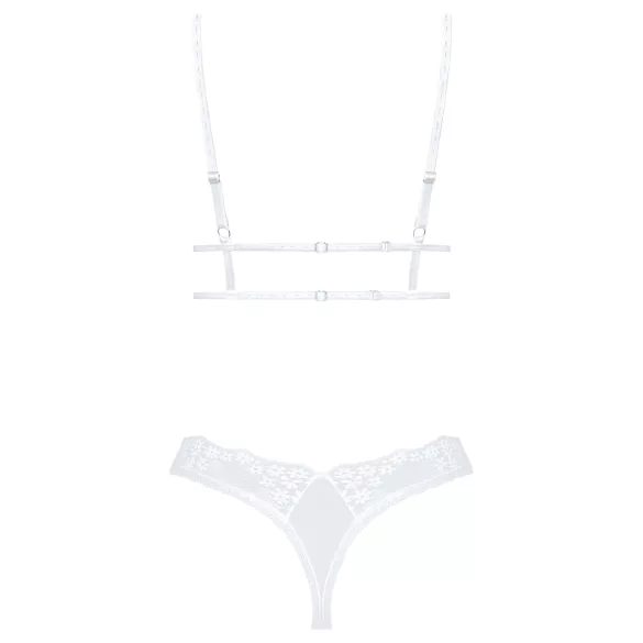 Obsessive - conjunto lingerie rendado - soutien e calcinha - branco - M/L