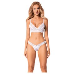   Obsessive - conjunto lingerie rendado - soutien e calcinha - branco