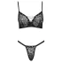 Cottelli Party - conjunto de lingerie com sutiã rendado - preto - 80B/M