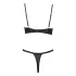 Cottelli Party - conjunto de lingerie com sutiã rendado - preto - 80B/M