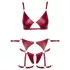 Cottelli Bondage - conjunto vermelho brilhante com algemas