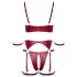Cottelli Bondage - conjunto vermelho brilhante com algemas - L